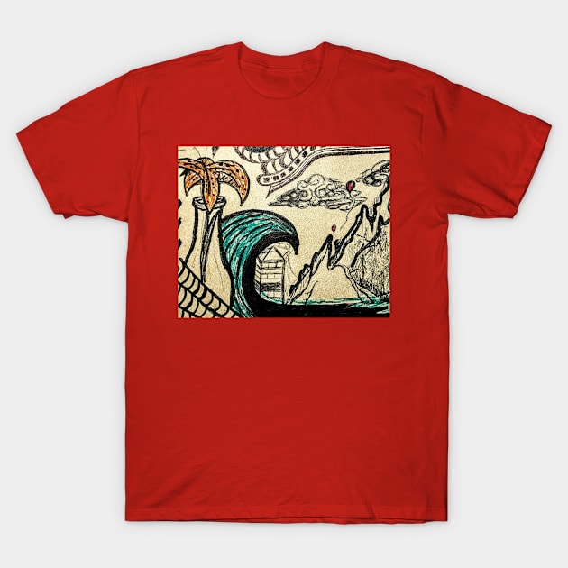 Tsunami T-Shirt by CheleDoodles